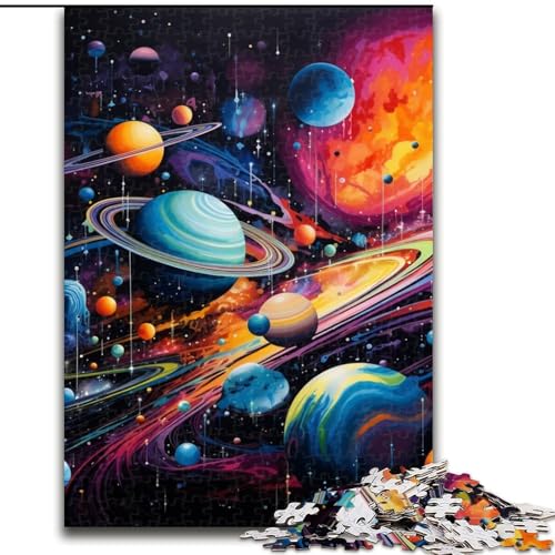 Puzzle für Erwachsene, 1000 Teile, farbenfrohes Universum-Puzzle aus Pappe, entspannende Unterhaltung, Heimdekoration, 1000 Teile(26x38cm) von LiJianXXE