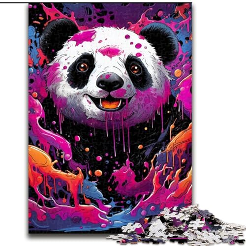 Puzzle für Erwachsene, 1000 Teile, farbenfrohes rotes Panda-Puzzle aus Holz, anspruchsvolles Denkspiel für Teenager, Spaß für den Familienspieleabend, 1000 Teile(50x75cm) von LiJianXXE