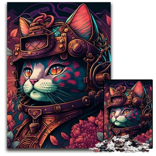 Puzzle für Erwachsene, 1000 Teile, japanische Sakura-Katzen-Puzzles für Erwachsene, anspruchsvolles Denkspiel für Teenager, Spaß für den Familienspieleabend, 26x38cm/10,23x14,96 Zoll Puzzle für Erwachsene, 1000 Teile, japanische Sakura-Katzen-Puzzles für Erwachsene, anspruchsvolles Denkspiel für Teenager, Spaß für den Familienspieleabend, 26x38cm/10,23x14,96 Zoll von LiJianXXE