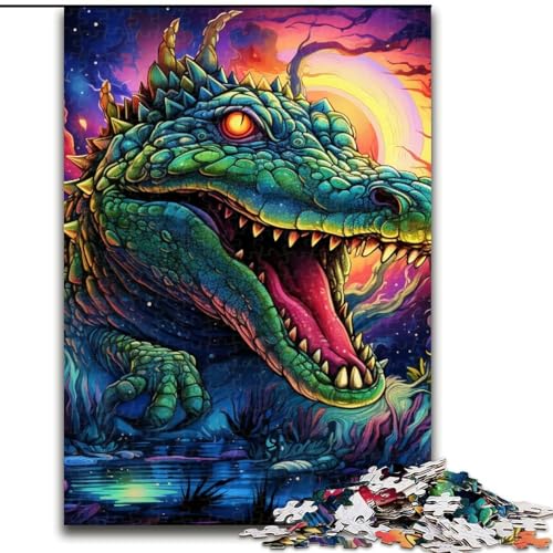 Puzzle für Erwachsene, 1000 Teile, psychedelisches Nilkrokodil, aus Holz, geeignet für Geburtstage, Halloween, Thanksgiving, Ostern, 50x75cm, Geburtstagsfeier für Männer und Frauen Puzzle für Erwachsene, 1000 Teile, psychedelisches Nilkrokodil, aus Holz, geeignet für Geburtstage, Halloween, Thanksgiving, Ostern, 50x75cm, Geburtstagsfeier für Männer und Frauen von LiJianXXE