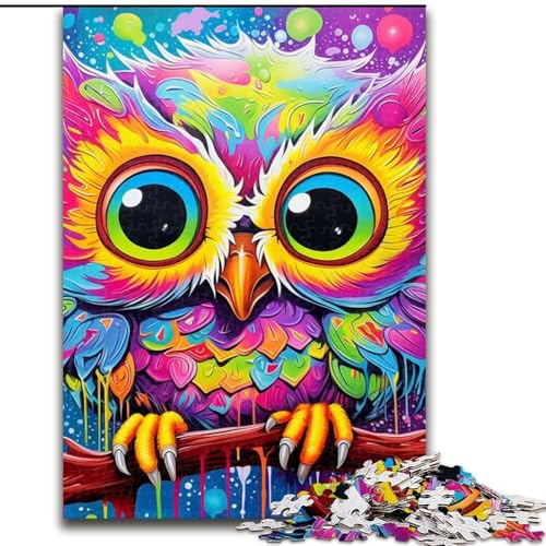 Puzzle für Erwachsene, 1000 Teile, süßes Eulen-Puzzle aus Pappe, anspruchsvolles Denkspiel für Teenager, Spaß für den Familienspieleabend, 1000 Teile(26x38cm) von LiJianXXE