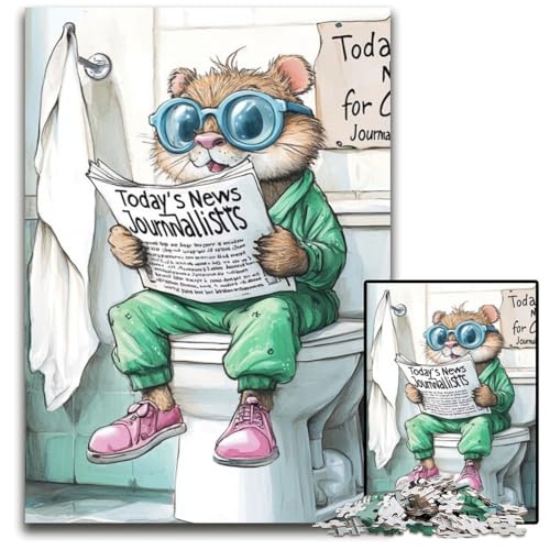 Puzzle für Erwachsene, 1000 Teile „Otter Go Toilet“ aus Holz, anspruchsvolles Denkspiel für Teenager, Spaß für den Familienspielabend, 50x75cm/19,68x29,52 Zoll Puzzle für Erwachsene, 1000 Teile „Otter Go Toilet“ aus Holz, anspruchsvolles Denkspiel für Teenager, Spaß für den Familienspielabend, 50x75cm/19,68x29,52 Zoll von LiJianXXE