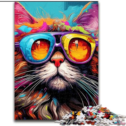 Puzzle für Erwachsene, 1000 Tiere, Katzen, Puzzle aus Pappe, geeignet für Geburtstage, Halloween, Thanksgiving, Ostern, 1000 Teile(26x38cm) von LiJianXXE