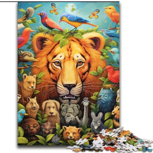 Puzzle für Erwachsene, 1000 afrikanische Tiere, Puzzle aus Pappe, geeignet für Geburtstage, Halloween, Thanksgiving, Ostern, 1000 Teile(26x38cm) von LiJianXXE