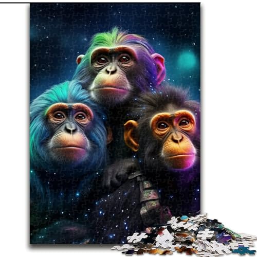 Puzzle für Erwachsene, 1000-teilig, Sternenhimmel-Gorilla aus Holz, geeignet für Geburtstage, Halloween, Thanksgiving, Ostern, 50x75cm, Geburtstagsfeier für Männer und Frauen Puzzle für Erwachsene, 1000-teilig, Sternenhimmel-Gorilla aus Holz, geeignet für Geburtstage, Halloween, Thanksgiving, Ostern, 50x75cm, Geburtstagsfeier für Männer und Frauen von LiJianXXE