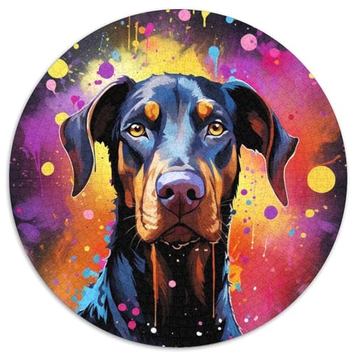 Puzzle für Erwachsene, 1000-teiliges Dobermann-Puzzle für Erwachsene, perfekt für Halloween, Weihnachten, Geburtstagsgeschenk, 67,5 x 67,5 cm Puzzle für Erwachsene, 1000-teiliges Dobermann-Puzzle für Erwachsene, perfekt für Halloween, Weihnachten, Geburtstagsgeschenk, 67,5 x 67,5 cm von LiJianXXE