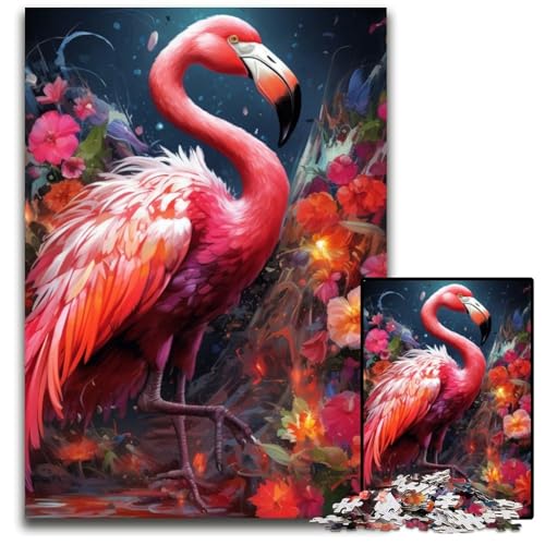 Puzzle für Erwachsene, 1000-teiliges Fantasy-Flamingo-Kartonpuzzle, anspruchsvolles Denkspiel für Teenager, Spaß für den Familienspieleabend, 26x38cm/10,23x14,96 Zoll Puzzle für Erwachsene, 1000-teiliges Fantasy-Flamingo-Kartonpuzzle, anspruchsvolles Denkspiel für Teenager, Spaß für den Familienspieleabend, 26x38cm/10,23x14,96 Zoll von LiJianXXE