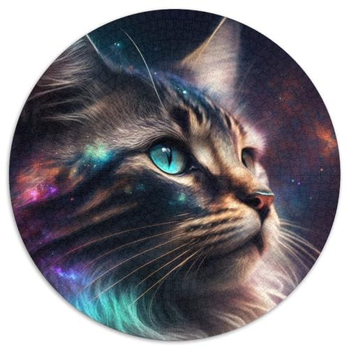 Puzzle für Erwachsene, 1000-teiliges Fantasy-Katzen-Puzzle für Erwachsene, perfekt für Halloween, Weihnachten, Geburtstagsgeschenk, 67,5 x 67,5 cm Puzzle für Erwachsene, 1000-teiliges Fantasy-Katzen-Puzzle für Erwachsene, perfekt für Halloween, Weihnachten, Geburtstagsgeschenk, 67,5 x 67,5 cm von LiJianXXE