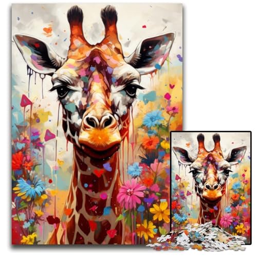 Puzzle für Erwachsene, 1000-teiliges Giraffen-Kartonpuzzle, anspruchsvolles Denkspiel für Teenager, Spaß für den Familienspieleabend, 26x38cm/10,23x14,96 Zoll Puzzle für Erwachsene, 1000-teiliges Giraffen-Kartonpuzzle, anspruchsvolles Denkspiel für Teenager, Spaß für den Familienspieleabend, 26x38cm/10,23x14,96 Zoll von LiJianXXE