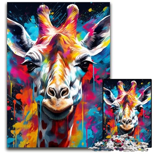 Puzzle für Erwachsene, 1000-teiliges Giraffen-Kartonpuzzle, anspruchsvolles Denkspiel für Teenager, Spaß für den Familienspieleabend, 26x38cm/10,23x14,96 Zoll Puzzle für Erwachsene, 1000-teiliges Giraffen-Kartonpuzzle, anspruchsvolles Denkspiel für Teenager, Spaß für den Familienspieleabend, 26x38cm/10,23x14,96 Zoll von LiJianXXE