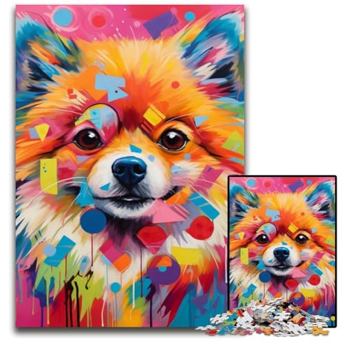 Puzzle für Erwachsene, 1000-teiliges Holzpuzzle mit Pommerschen Graffiti, anspruchsvolles Denkspiel für Teenager, Spaß für den Familienspielabend, 50x75cm/19,68x29,52 Zoll Puzzle für Erwachsene, 1000-teiliges Holzpuzzle mit Pommerschen Graffiti, anspruchsvolles Denkspiel für Teenager, Spaß für den Familienspielabend, 50x75cm/19,68x29,52 Zoll von LiJianXXE