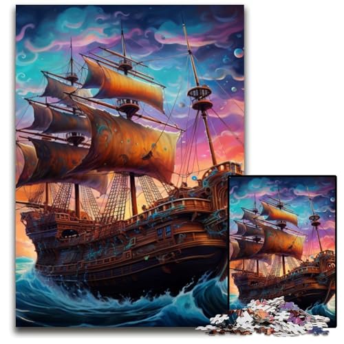 Puzzle für Erwachsene, 1000-teiliges Kartonpuzzle „Galaxie-Piratenschiff“, anspruchsvolles Denkspiel für Teenager, Spaß für den Familienspielabend, 26x38cm/10,23x14,96 Zoll Puzzle für Erwachsene, 1000-teiliges Kartonpuzzle „Galaxie-Piratenschiff“, anspruchsvolles Denkspiel für Teenager, Spaß für den Familienspielabend, 26x38cm/10,23x14,96 Zoll von LiJianXXE