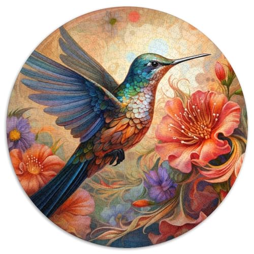 Puzzle für Erwachsene, 1000-teiliges Kolibri-Kunst-Puzzle, runde Puzzles 1000 Teile für Erwachsene zur Heimdekoration, ideales Weihnachts- und Neujahrsgeschenk für Teenager, 67,5 x 67,5 cm Puzzle für Erwachsene, 1000-teiliges Kolibri-Kunst-Puzzle, runde Puzzles 1000 Teile für Erwachsene zur Heimdekoration, ideales Weihnachts- und Neujahrsgeschenk für Teenager, 67,5 x 67,5 cm von LiJianXXE