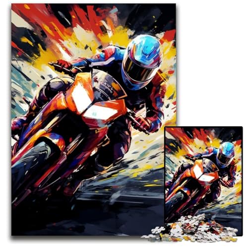 Puzzle für Erwachsene, 1000-teiliges Motorrad-Kartonpuzzle, anspruchsvolles Denkspiel für Teenager, Spaß für den Familienspielabend, 26x38cm/10,23x14,96 Zoll Puzzle für Erwachsene, 1000-teiliges Motorrad-Kartonpuzzle, anspruchsvolles Denkspiel für Teenager, Spaß für den Familienspielabend, 26x38cm/10,23x14,96 Zoll von LiJianXXE
