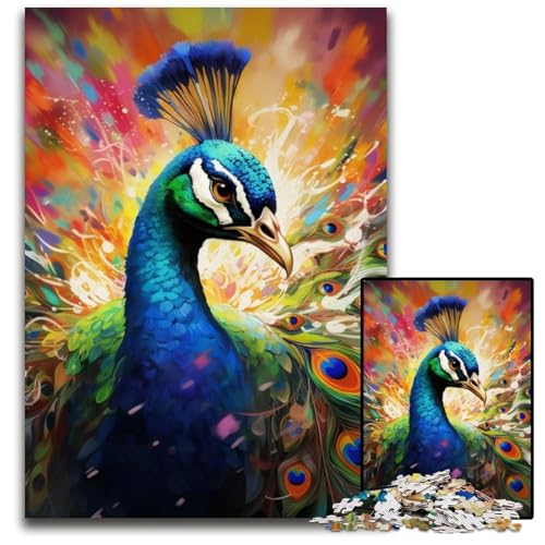 Puzzle für Erwachsene, 1000-teiliges Pfauen-Holzpuzzle, anspruchsvolles Denkspiel für Teenager, Spaß für den Familienspieleabend, 50x75cm/19,68x29,52 Zoll Puzzle für Erwachsene, 1000-teiliges Pfauen-Holzpuzzle, anspruchsvolles Denkspiel für Teenager, Spaß für den Familienspieleabend, 50x75cm/19,68x29,52 Zoll von LiJianXXE