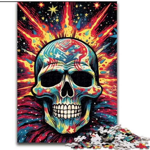 Puzzle für Erwachsene, 1000-teiliges Totenkopf-Puzzle aus Holz, anspruchsvolles Denkspiel für Teenager, Spaß für den Familienspieleabend, 1000 Teile(50x75cm) von LiJianXXE