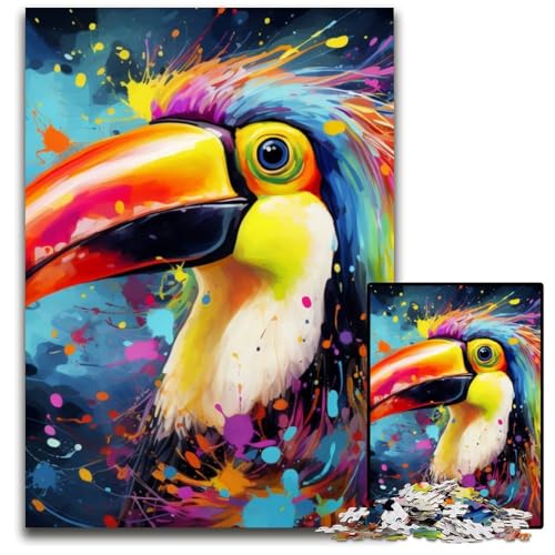 Puzzle für Erwachsene, 1000-teiliges Tukan-Kartonpuzzle, anspruchsvolles Denkspiel für Teenager, Spaß für den Familienspieleabend, 26x38cm/10,23x14,96 Zoll Puzzle für Erwachsene, 1000-teiliges Tukan-Kartonpuzzle, anspruchsvolles Denkspiel für Teenager, Spaß für den Familienspieleabend, 26x38cm/10,23x14,96 Zoll von LiJianXXE