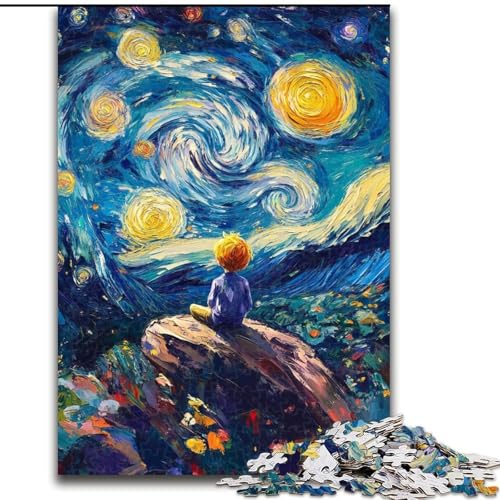 Puzzle für Erwachsene 1000 Der kleine Prinz des Nachthimmels, geeignet für Kinder ab 14 Jahren, Wohndeko-Angebot als Geschenk für die ganze Familie (Größe 50x75cm) von LiJianXXE