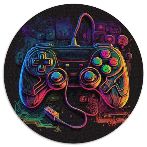 Puzzle für Erwachsene 1000 Neon-Spiel 1000-teiliges rundes Puzzle Hochschwieriges Denkspiel für Teenager 67,5 x 67,5 cm Puzzle für Erwachsene 1000 Neon-Spiel 1000-teiliges rundes Puzzle Hochschwieriges Denkspiel für Teenager 67,5 x 67,5 cm von LiJianXXE