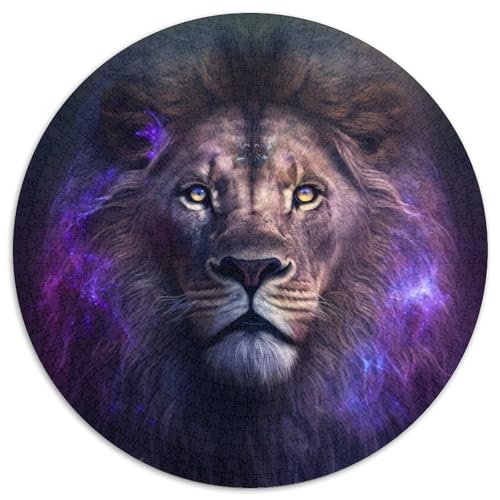 Puzzle für Erwachsene 1000 Teile, Weltraumlöwe, 1000 Teile, rundes Puzzle, Geschenke, interaktives Familienspiel, Denksportgeschenk, Lernspielzeug, 67,5 x 67,5 cm Puzzle für Erwachsene 1000 Teile, Weltraumlöwe, 1000 Teile, rundes Puzzle, Geschenke, interaktives Familienspiel, Denksportgeschenk, Lernspielzeug, 67,5 x 67,5 cm von LiJianXXE