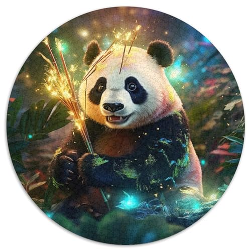 Puzzle für Erwachsene 1000 Teile, bunter Kunst-Panda, 1000 Teile, rundes Puzzle, Geschenke, interaktives Familienspiel, Denksportgeschenk, Lernspielzeug, 67,5 x 67,5 cm Puzzle für Erwachsene 1000 Teile, bunter Kunst-Panda, 1000 Teile, rundes Puzzle, Geschenke, interaktives Familienspiel, Denksportgeschenk, Lernspielzeug, 67,5 x 67,5 cm von LiJianXXE
