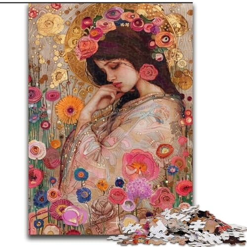 Puzzle für Erwachsene mit 1000 Teilen, Blumen und Schönheiten, Lernspiele, Heimdekoration, ganze Familie (Größe 50x75cm) von LiJianXXE