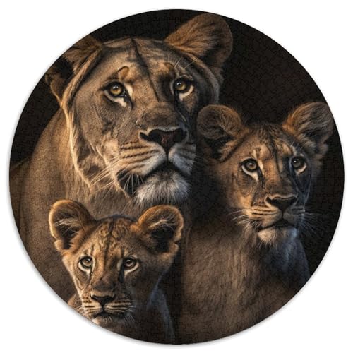 Puzzle für Erwachsene mit 1000 Teilen, Fantasy-Löwe, rundes Puzzle, 1000 Teile, perfekt als Dekoration für Zuhause und Büro, Partys, Geburtstage und Feiertagsgeschenke, 67,5 x 67,5 cm Puzzle für Erwachsene mit 1000 Teilen, Fantasy-Löwe, rundes Puzzle, 1000 Teile, perfekt als Dekoration für Zuhause und Büro, Partys, Geburtstage und Feiertagsgeschenke, 67,5 x 67,5 cm von LiJianXXE