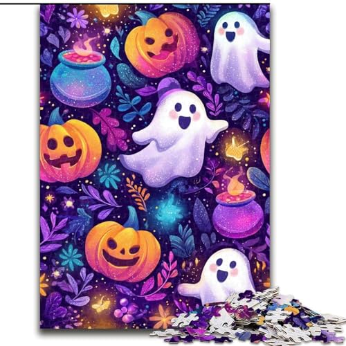 Puzzle für Erwachsene mit 1000 Teilen, Halloween-Thema, Lernspiele, Heimdekoration, ganze Familie (Größe 26x38cm) von LiJianXXE