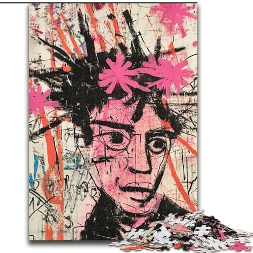 Puzzle für Erwachsene mit 1000 Teilen, Krone im Basquiat-Stil, Lernspiele, Heimdekoration, ganze Familie (Größe 50x75cm) von LiJianXXE