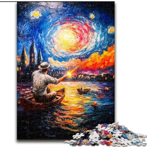 Puzzle für Erwachsene mit 1000 Teilen, Nachthimmel, Lernspiele, Heimdekoration, ganze Familie (Größe 50x75cm) von LiJianXXE