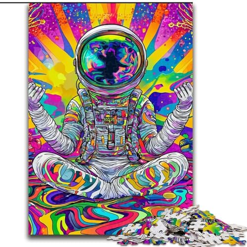 Puzzle für Erwachsene mit 1000 Teilen, Psychedelischer Astronaut, Lernspiele, Heimdekoration, ganze Familie (Größe 26x38cm) von LiJianXXE