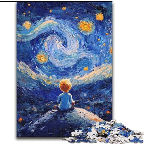 Puzzle für Erwachsene mit 1000 Teilen Der kleine Prinz des Nachthimmels, Lernspiele, Heimdekoration, ganze Familie (Größe 50x75cm) von LiJianXXE