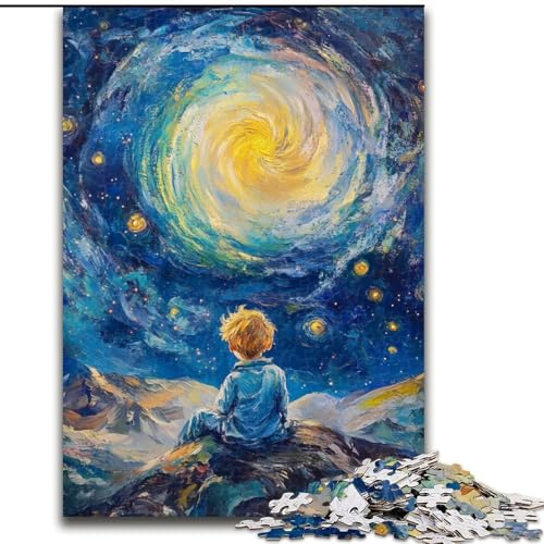 Puzzle für Erwachsene und Jugendliche, 1000-teiliges Puzzle Der kleine Prinz des Nachthimmels, Lernspielzeug, einzigartige Geburtstags- und Geschenkideen für Kinder ab 14 Jahren (Größe 50x75cm) von LiJianXXE