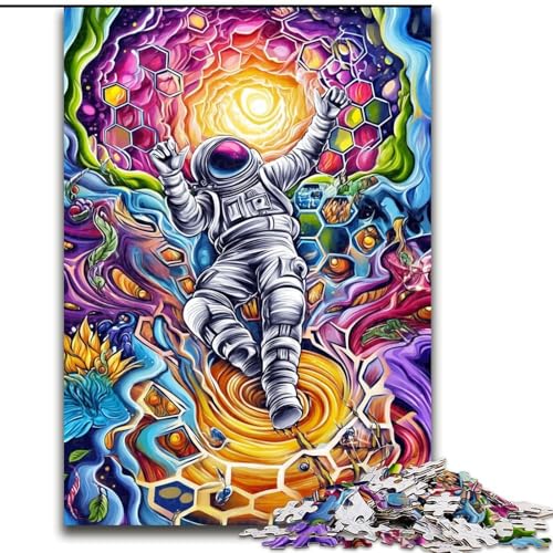 Puzzle für Erwachsene und Jugendliche, Bienenstock-Astronauten, für 14+, anspruchsvolles Spiel als Geschenk für die ganze Familie und Freunde (Größe 26x38cm) von LiJianXXE