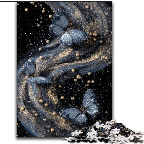 Puzzle für Erwachsene und Jugendliche, Blauer wunderschöner Schmetterling, für 14+, anspruchsvolles Spiel als Geschenk für die ganze Familie und Freunde (Größe 26x38cm) von LiJianXXE