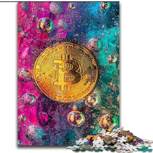 Puzzle für Erwachsene und Jugendliche, Graffiti Bitcoin, für 14+, anspruchsvolles Spiel als Geschenk für die ganze Familie und Freunde (Größe 50x75cm) von LiJianXXE