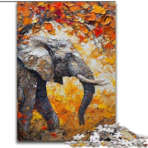 Puzzle für Erwachsene und Jugendliche, Graffiti-Elefant, für 14+, anspruchsvolles Spiel als Geschenk für die ganze Familie und Freunde (Größe 50x75cm) von LiJianXXE
