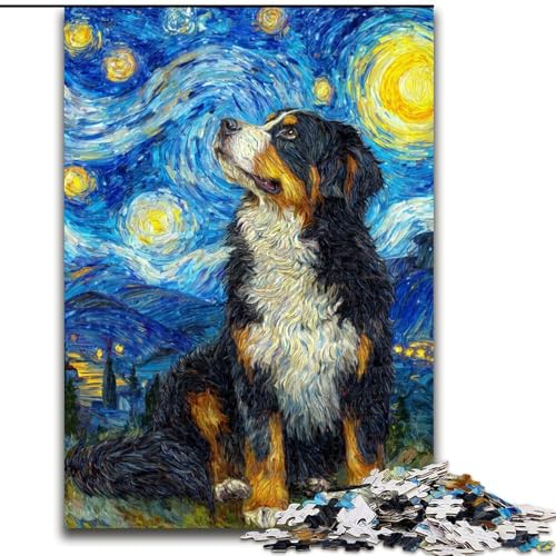 Puzzle für Erwachsene und Jugendliche, Nachthimmelhund, für 14+, anspruchsvolles Spiel als Geschenk für die ganze Familie und Freunde (Größe 50x75cm) von LiJianXXE