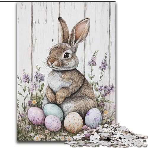 Puzzle für Erwachsene und Jugendliche, Osterhasenbaby, ab 14 Jahren, anspruchsvolles Spiel als Geschenk für die ganze Familie und Freunde (Größe 50x75cm) von LiJianXXE