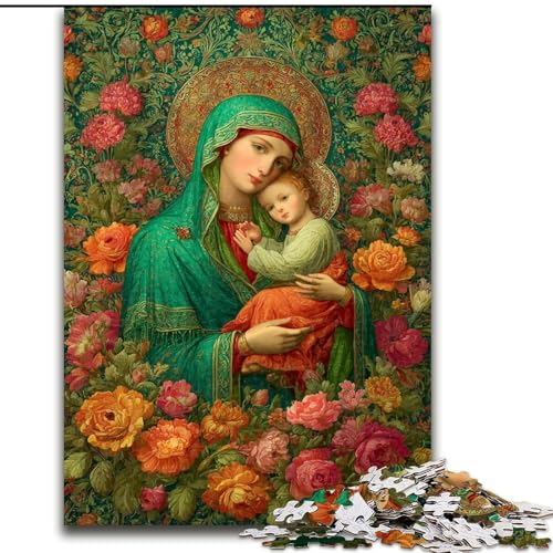 Puzzle für Erwachsene und Jugendliche, Porträt von Maria, der Mutter, für 14+, anspruchsvolles Spiel als Geschenk für die ganze Familie und Freunde (Größe 50x75cm) von LiJianXXE