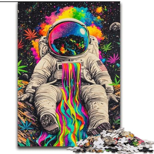 Puzzle für Erwachsene und Jugendliche, Psychedelic Astronaut, für 14+, anspruchsvolles Spiel als Geschenk für die ganze Familie und Freunde (Größe 26x38cm) von LiJianXXE