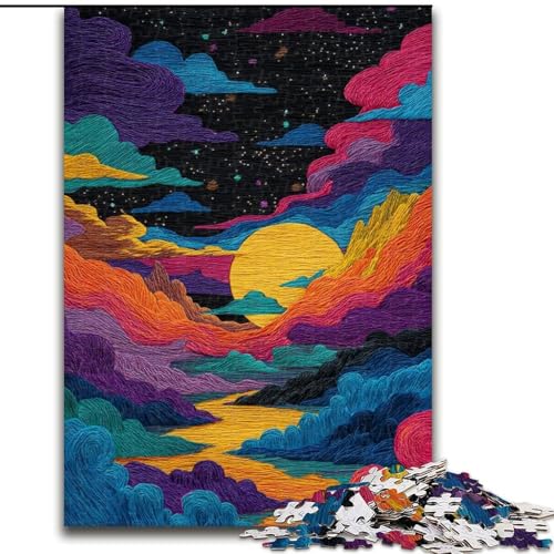 Puzzle für Erwachsene und Jugendliche Bunte Wolken, für 14+ Anspruchsvolles Spiel als Geschenk für die ganze Familie und Freunde (Größe 26x38cm) von LiJianXXE