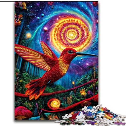 Puzzle für Erwachsene und Jugendliche Kolibri, für 14+ Anspruchsvolles Spiel als Geschenk für die ganze Familie und Freunde (Größe 26x38cm) von LiJianXXE