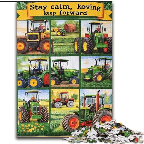 Puzzle für Erwachsene und Jugendliche Traktor-Collage, für 14+, anspruchsvolles Spiel als Geschenk für die ganze Familie und Freunde (Größe 26x38cm) von LiJianXXE