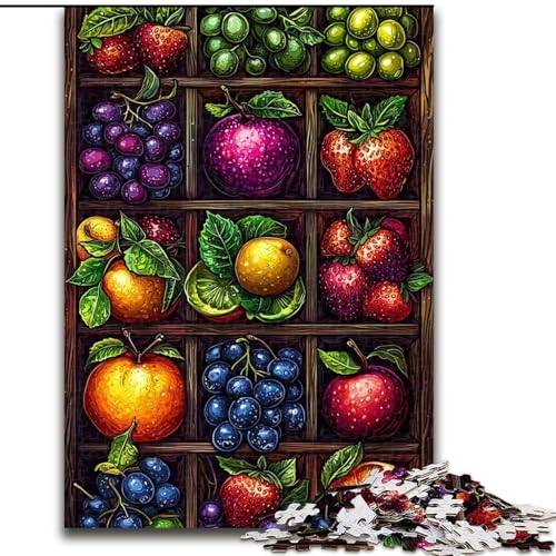 Puzzle für Teenager, 1000 Obstsammlungen, Dekomprimierendes intellektuelles Lernspielzeug, Geburtstagsgeschenk, Geschenke, Wandkunst (Größe 26x38cm) von LiJianXXE