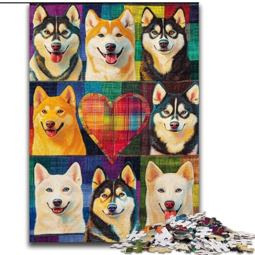 Puzzle für Teenager, 1000 Puzzles, Hundecollage, Spielspielzeug, jedes Teil ist einzigartig – anspruchsvolles Familienspiel für 14-Jährige (Größe 50x75cm) von LiJianXXE