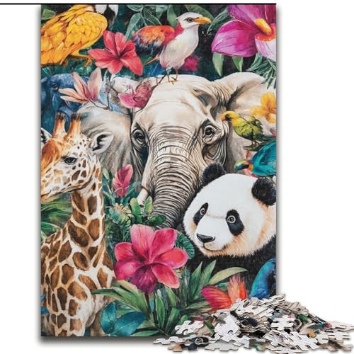 Puzzle für Teenager, 1000 Puzzles, Tierwelt, Dekomprimierendes intellektuelles Lernspielzeug, Geburtstagsgeschenk, Geschenke (Größe 50x75cm) von LiJianXXE