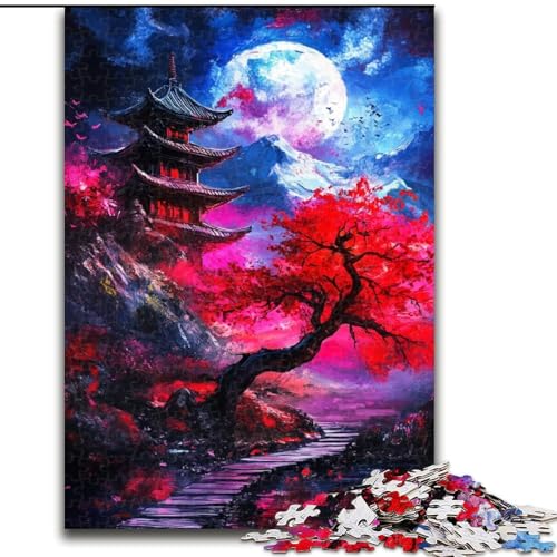 Puzzle für Teenager, 1000 Puzzles, japanische Tempel, Dekomprimierendes intellektuelles Lernspielzeug, Geburtstagsgeschenk, Geschenke (Größe 50x75cm) von LiJianXXE