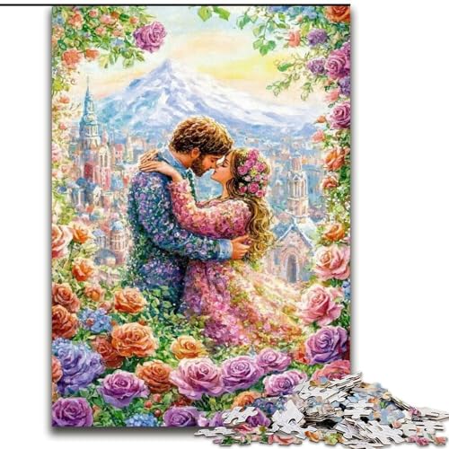 Puzzle für Teenager, 1000 Teile, Anime-Mädchen, Familienspiel, Stressabbau, schwierige Herausforderung, stärkt die Liebe zwischen Paaren (Größe 26x38cm) von LiJianXXE