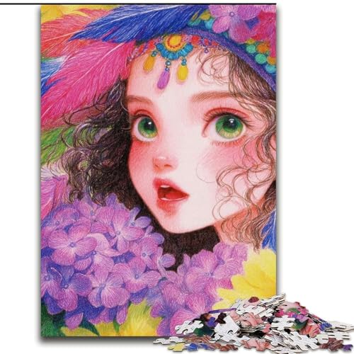 Puzzle für Teenager, 1000 Teile, Anime-Mädchen, für Kinder ab 14 Jahren, Lernspiel, Herausforderung, Spielzeug, Geschenk zum Geburtstag (Größe 26x38cm) von LiJianXXE